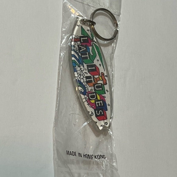 Surfboard Keychain Latitudes Acrylic NIP Beach Waves - Picture 8 of 8